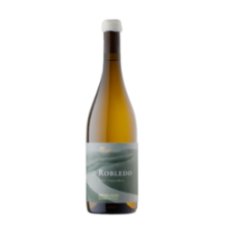 Botella de vino blanco O Robledo