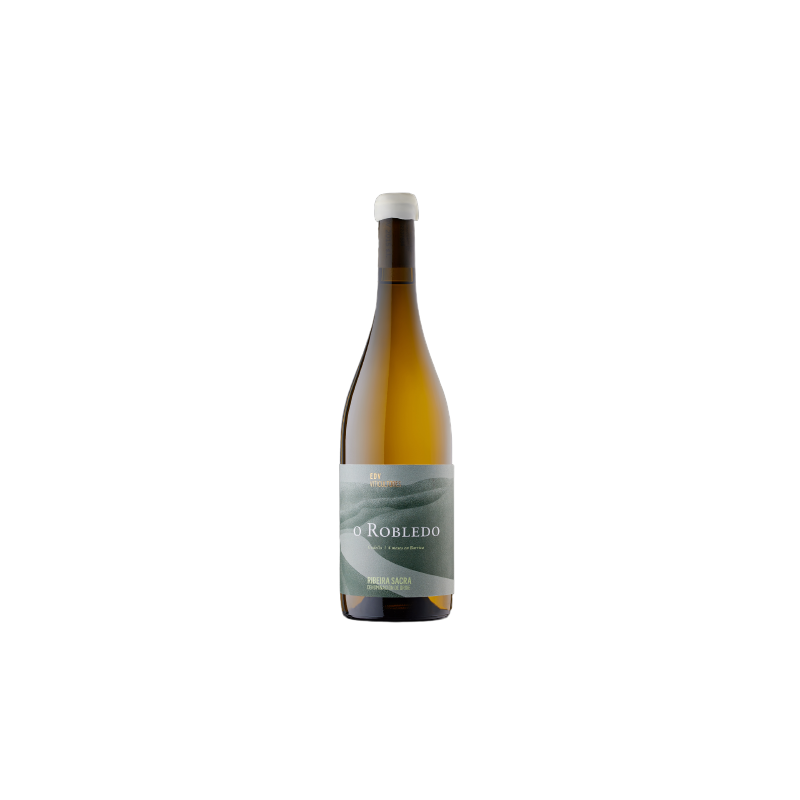 Botella de vino blanco O Robledo